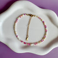 18k Gold Filled Soft Bloom Beaded Anklet