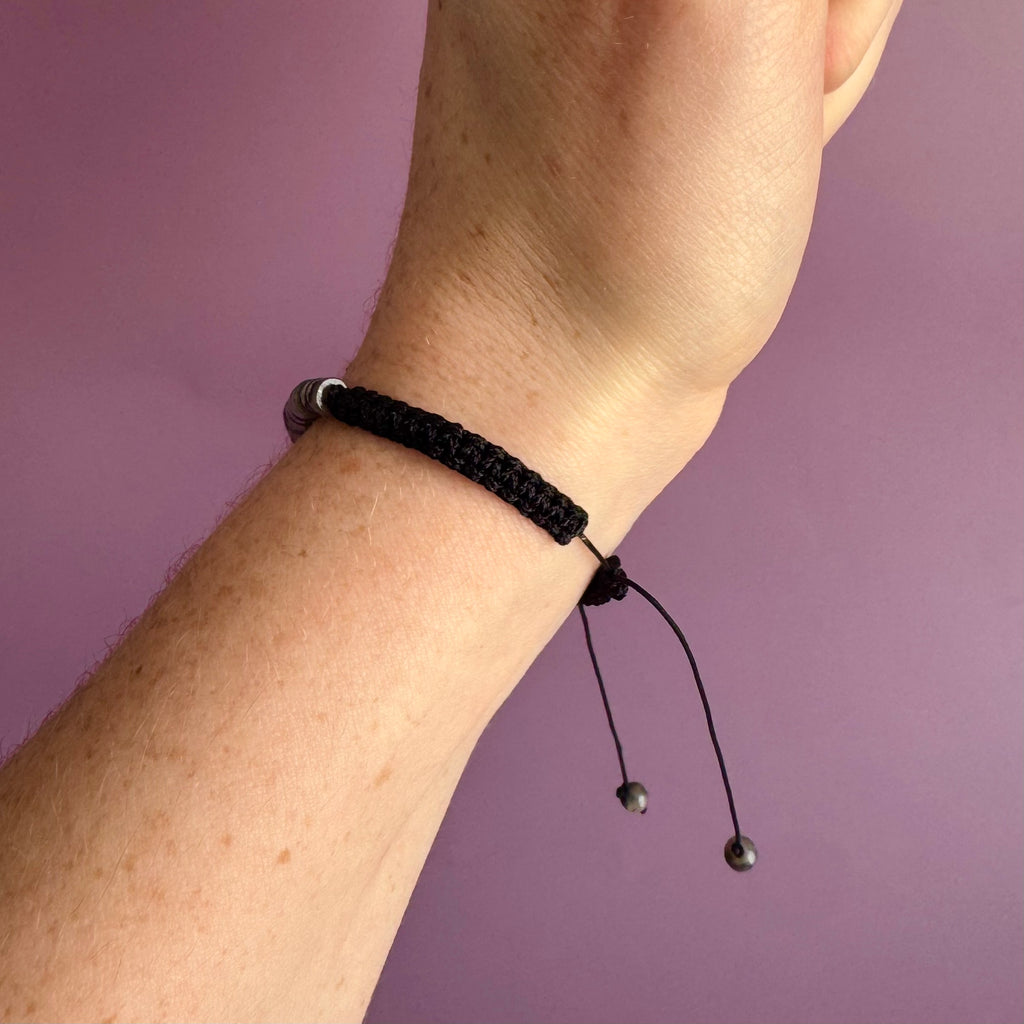 Personalised Morse Code Bracelet | Hidden Message Gemstone Macramé Bracelet