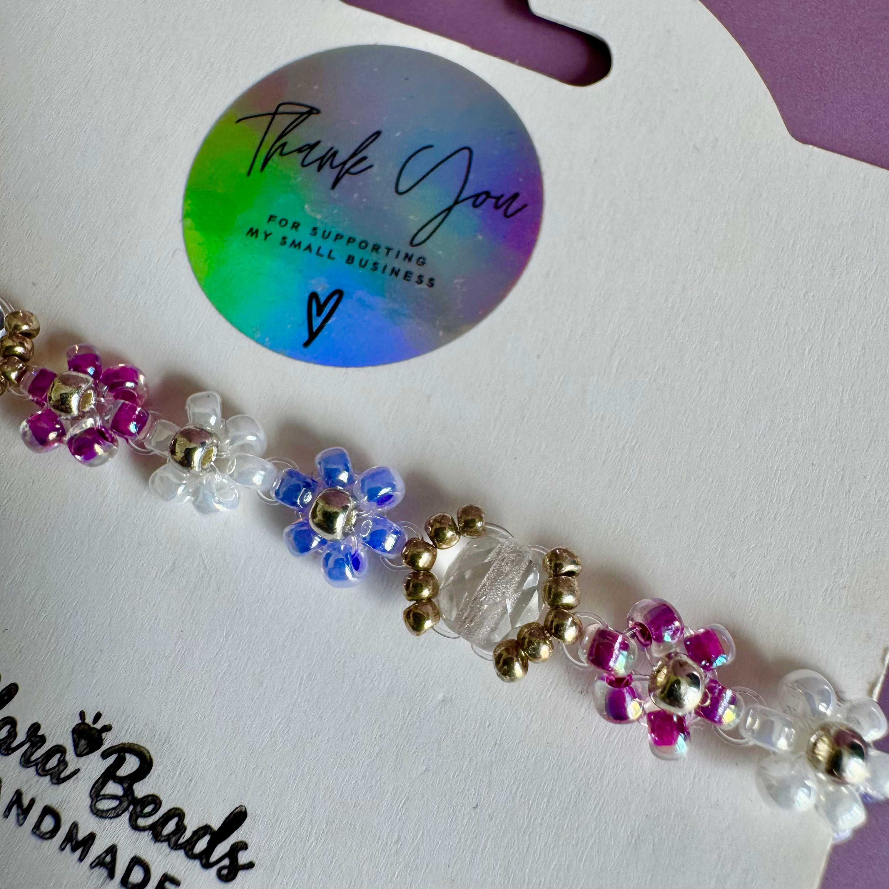 Lilac Bouquet Miyuki Seed Bead Bracelet