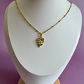 18k Gold Filled Flower Necklace | Crystal Floral Charm Pendant | Satellite Chain Necklace