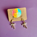 18k Gold Filled Bow Drop Earrings