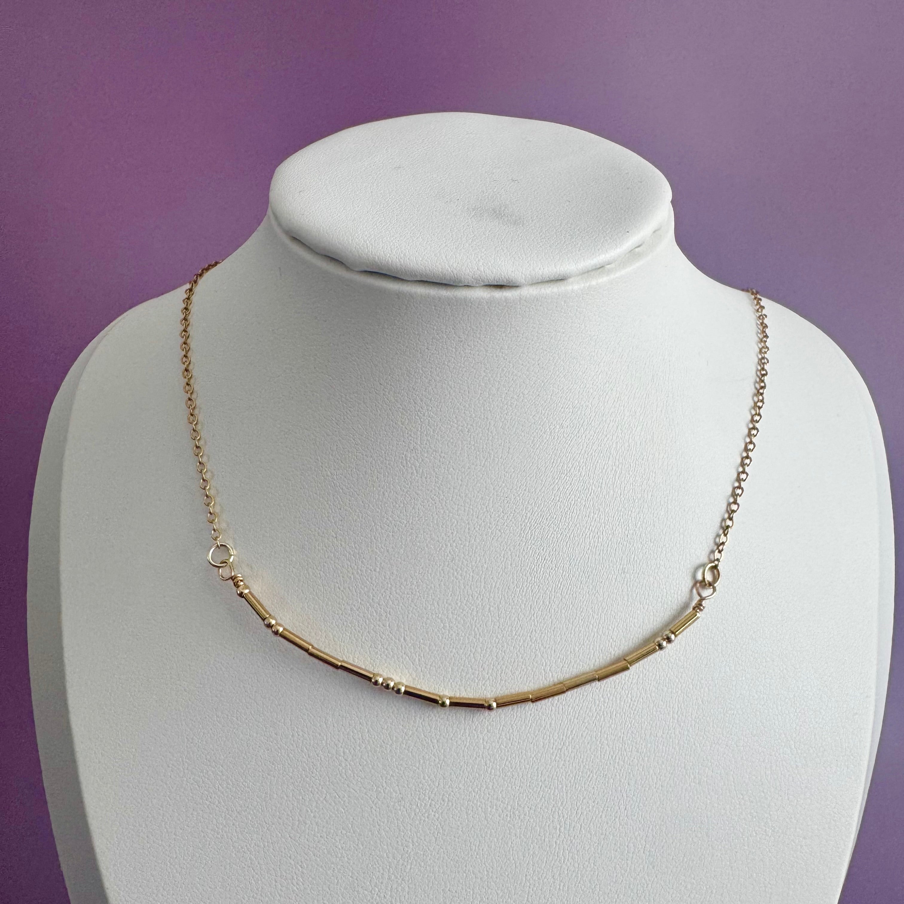Personalised Gold-Filled Morse Code Necklace – Hidden Message Gift Jewellery