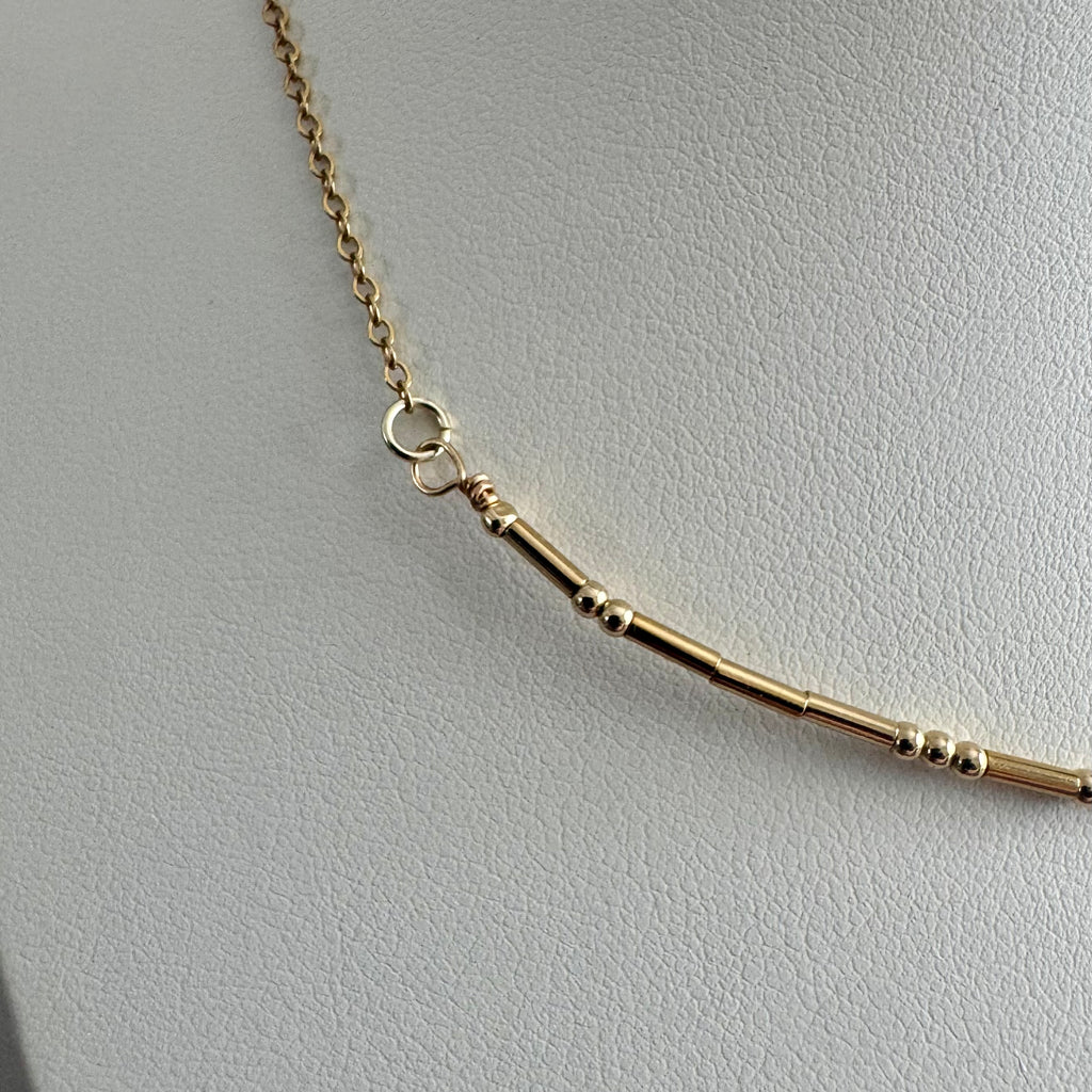 Personalised Gold-Filled Morse Code Necklace – Hidden Message Gift Jewellery