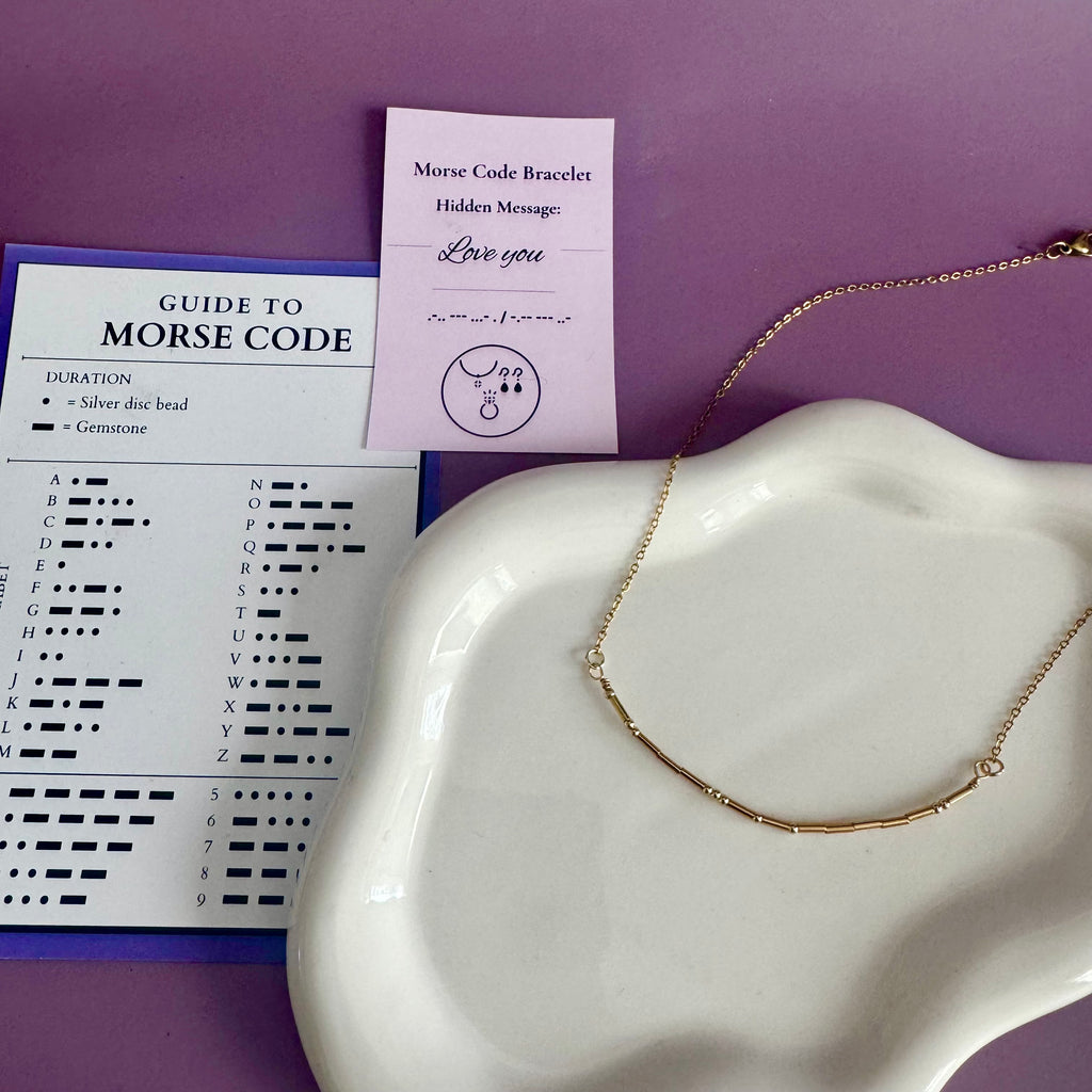 Personalised Gold-Filled Morse Code Necklace – Hidden Message Gift Jewellery